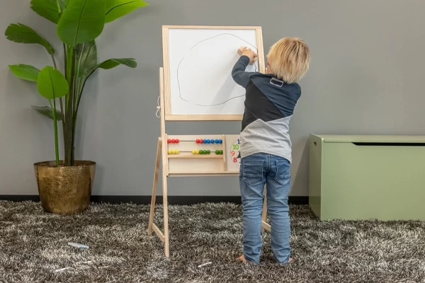Met uitwisbare stift op het whiteboard