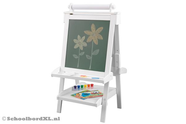 Met ruim krijt oppervlak.