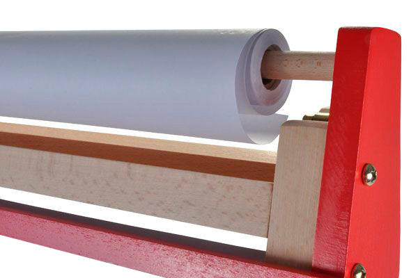 Aan de bovenkant zit de rol papier (incl. )