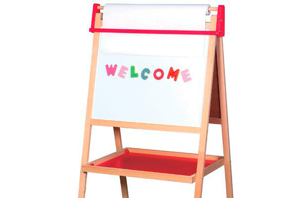 Whiteboard en magneetbord in ��n.