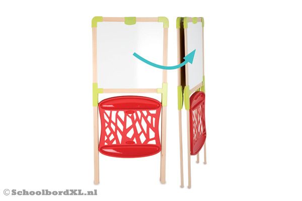 Het bord is makkelijk inklapbaar.